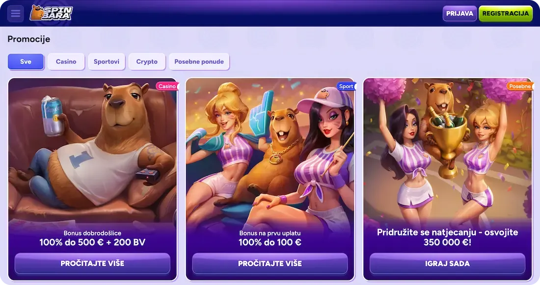 spinbara casino bonus svi