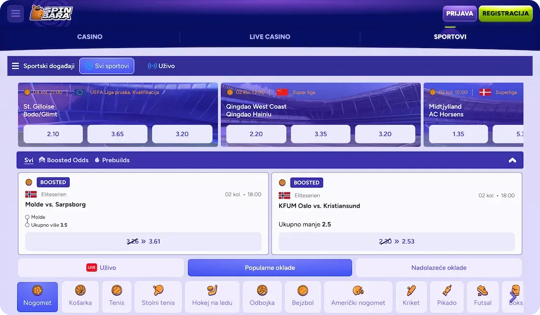 spinbara casino sport